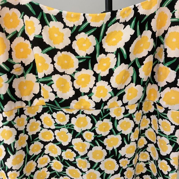 Diane Von Furstenberg Women Cottagecore Floral Shift Dress Size 12 Spring Resort - Picture 4 of 12
